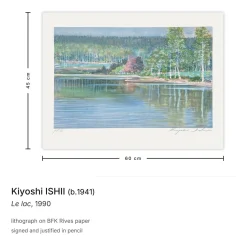 Kiyoshi Ishii, Le Lac, 1990, Lithographie