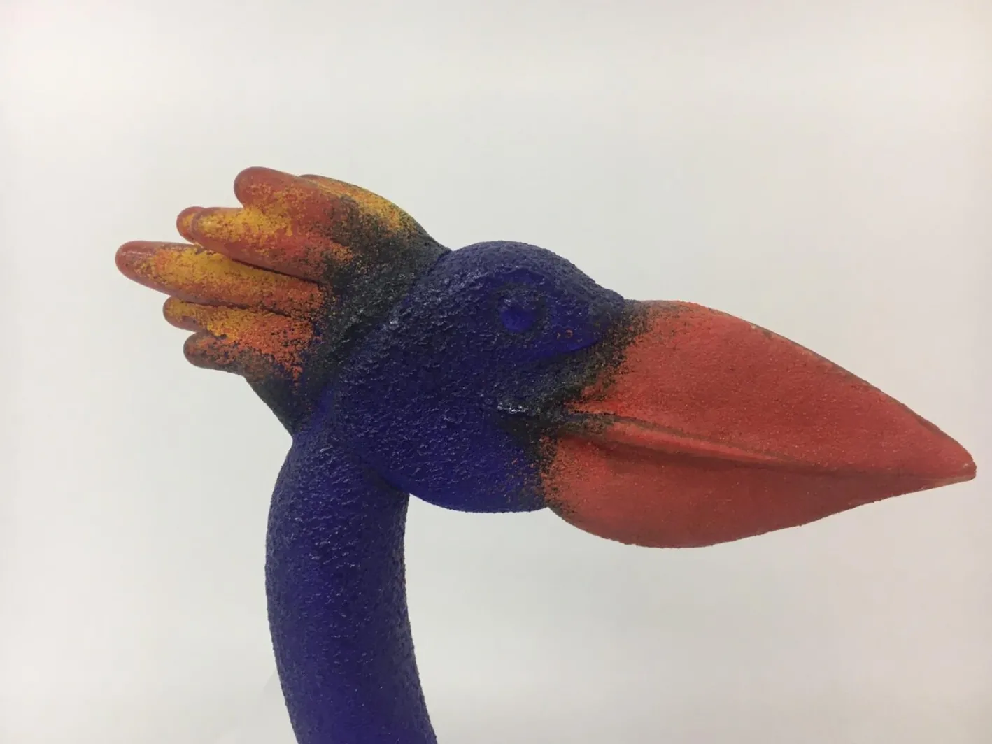 Kjell Engman für Kosta Boda Große Vogelskulptur, 1970er