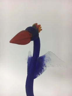 Kjell Engman für Kosta Boda Große Vogelskulptur, 1970er