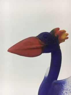 Kjell Engman für Kosta Boda Große Vogelskulptur, 1970er