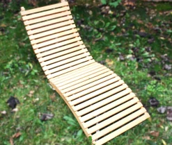 Klappbare Mid-Century Sonnenliegen aus Holz, 1970er, 2er Set
