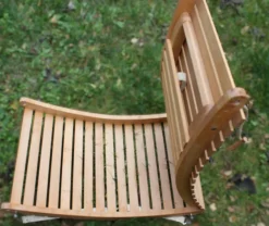 Klappbare Mid-Century Sonnenliegen aus Holz, 1970er, 2er Set