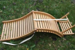 Klappbare Mid-Century Sonnenliegen aus Holz, 1970er, 2er Set