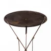Klappbarer französischer Tisch aus Metall mit dreibeinigem Gestell, 1950er