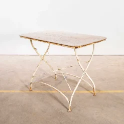 Klappbarer französischer Vintage Gartentisch, 1950er