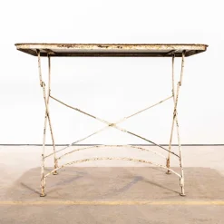 Klappbarer französischer Vintage Gartentisch, 1950er