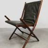 Klappbarer Vintage Ledersessel von Leren Klapstoel, 1950