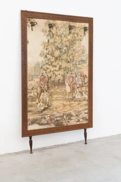Kleiderbügel mit Holzrahmen, 1960er