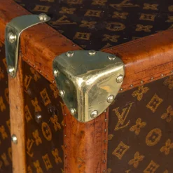 Kleiderschrank-Truhe mit monogrammiertem Leinen von Louis Vuitton, 1930er