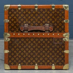 Kleiderschrank-Truhe mit monogrammiertem Leinen von Louis Vuitton, 1930er