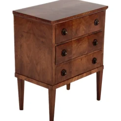 Kleine antike Biedermeier Kommode aus Nussholz, 1820