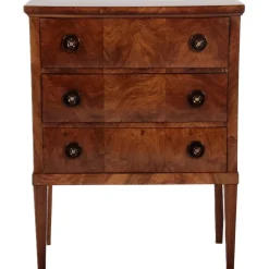 Kleine antike Biedermeier Kommode aus Nussholz, 1820