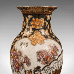 Kleine chinesische Vintage Satsuma Vase aus Keramik & Baluster Urne, 1960er