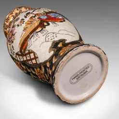 Kleine chinesische Vintage Satsuma Vase aus Keramik & Baluster Urne, 1960er