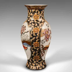 Kleine chinesische Vintage Satsuma Vase aus Keramik & Baluster Urne, 1960er