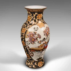 Kleine chinesische Vintage Satsuma Vase aus Keramik & Baluster Urne, 1960er