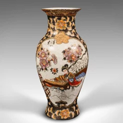 Kleine chinesische Vintage Satsuma Vase aus Keramik & Baluster Urne, 1960er