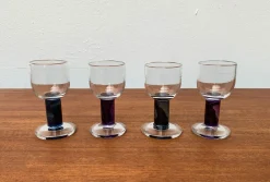 Kleine Deutsche Design Gläser von Regina Kaufmann für Glashagen Hütte, 4er Set