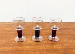 Kleine Deutsche Design Gläser von Regina Kaufmann für Glashagen Hütte, 4er Set