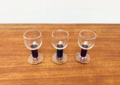 Kleine Deutsche Design Gläser von Regina Kaufmann für Glashagen Hütte, 4er Set