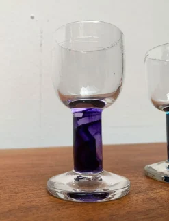 Kleine Deutsche Design Gläser von Regina Kaufmann für Glashagen Hütte, 4er Set