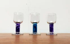 Kleine Deutsche Design Gläser von Regina Kaufmann für Glashagen Hütte, 4er Set