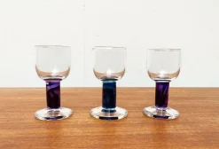 Kleine Deutsche Design Gläser von Regina Kaufmann für Glashagen Hütte, 4er Set