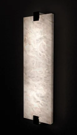 Kleine glänzende schwarze Kinkairo Wandlampe von Alabastro Italiano