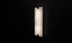 Kleine glänzende schwarze Kinkairo Wandlampe von Alabastro Italiano