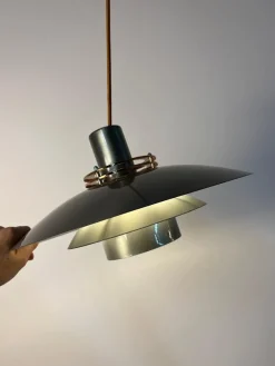 Kleine Leto Louvered Lampe aus versilbertem Kupfer von Top Lamper
