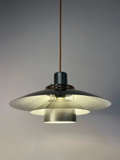 Kleine Leto Louvered Lampe aus versilbertem Kupfer von Top Lamper