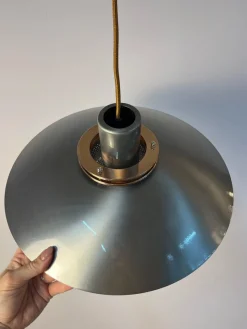 Kleine Leto Louvered Lampe aus versilbertem Kupfer von Top Lamper