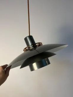 Kleine Leto Louvered Lampe aus versilbertem Kupfer von Top Lamper