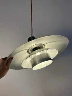 Kleine Leto Louvered Lampe aus versilbertem Kupfer von Top Lamper