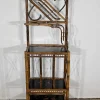 Kleines asiatisches Wandregal aus Bambus mit Dekor, 1920, 3er Set
