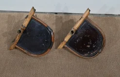 Kleines asiatisches Wandregal aus Bambus mit Dekor, 1920, 3er Set