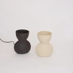 Kleine Schwarzweiße Unira Lampen von Ia Kutateladze, 2er Set
