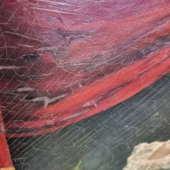 Künstler der Belgischen Schule, Jugendstilszene mit Jungfrau, Ende 1800, Öl auf Leinwand