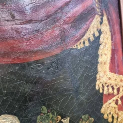 Künstler der Belgischen Schule, Jugendstilszene mit Jungfrau, Ende 1800, Öl auf Leinwand
