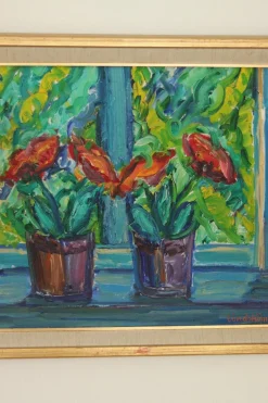 Knut Lindström, Fönster (Fenster), 1973, Öl auf Leinwand, Gerahmt
