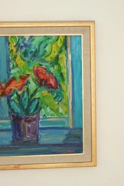 Knut Lindström, Fönster (Fenster), 1973, Öl auf Leinwand, Gerahmt