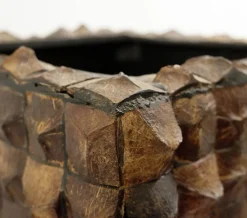 Kokosnuss-Mosaik-Pflanzenhalter, 2 . Set
