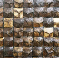 Kokosnuss-Mosaik-Pflanzenhalter, 2 . Set