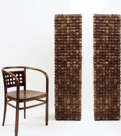 Kokosnuss-Mosaik-Pflanzenhalter, 2 . Set