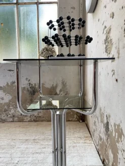 Konsolentisch aus Glas & Marmor, 1980er