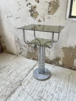 Konsolentisch aus Glas & Marmor, 1980er