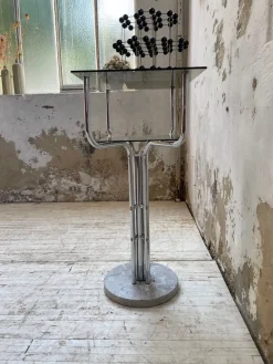 Konsolentisch aus Glas & Marmor, 1980er