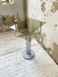 Konsolentisch aus Glas & Marmor, 1980er