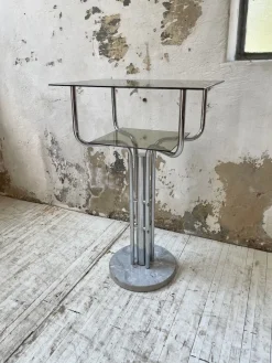 Konsolentisch aus Glas & Marmor, 1980er