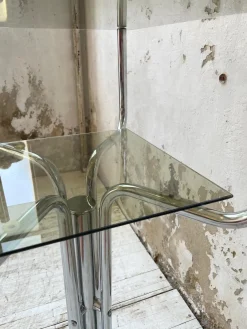 Konsolentisch aus Glas & Marmor, 1980er